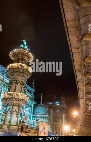 L'image d'Miinara Masjid dans Pydhonie en mois de Ramzan ; Bombay Mumbai, Inde Banque D'Images