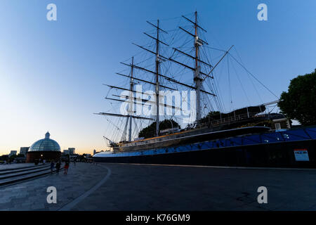 Cutty Sark clipper ship à Greenwich, Londres Angleterre Royaume-Uni UK Banque D'Images