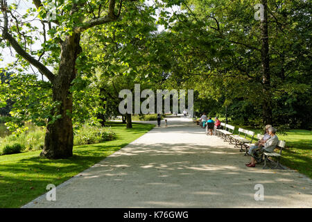 Parc Ujazdów à Varsovie, Pologne Banque D'Images