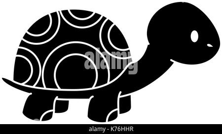 Caractère de la tortue mignon vecteur icône illustration design Illustration de Vecteur