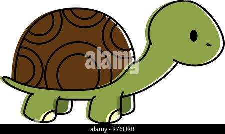 Caractère de la tortue mignon vecteur icône illustration design Illustration de Vecteur