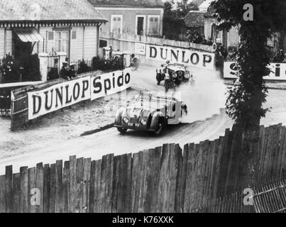 Joint tracta, Roger bourcier et Bentley 4.5 frank clement 1929 24 heures du Mans Banque D'Images