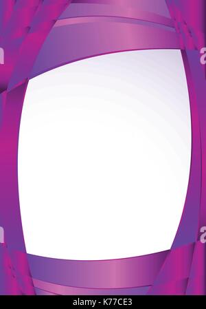 Arrière-plan abstrait avec cadre d'ondes violets avec espace blanc au centre - image vectorielle Illustration de Vecteur