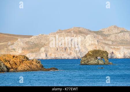 La Grèce, la Crète, Héraklion, village côtier de Lentas Banque D'Images