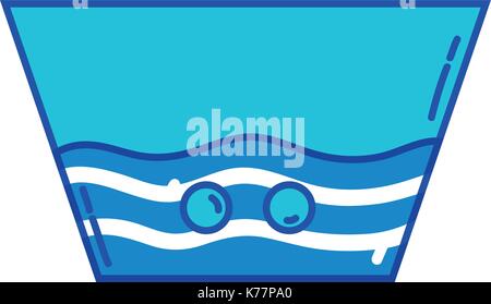 Seau d'eau pour nettoyer les vêtements de conception Illustration de Vecteur