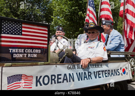 29 mai 2017, Washington, DC USA : anciens combattants de la guerre de Corée dans National Memorial Day Parade Banque D'Images