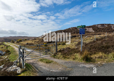 Le début de la marche à travers d'slaggan bay. Banque D'Images