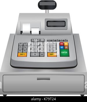 Cash Machine, icône de style réaliste Illustration de Vecteur