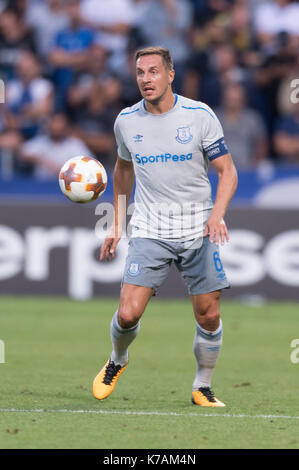 Reggio Emilia, Italie. 14Th sep 2017. phil jagielka (everton) football/football : l'UEFA Europa League groupe e match entre l'Atalanta BC 3-0 everton fc au stade mapei - Citta del tricolore à Reggio Emilia, Italie . Crédit : Maurizio borsari/aflo/Alamy live news Banque D'Images