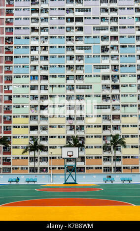 Choi Hung Estate, un des plus vieux quartiers de Hong Kong. Il est situé dans le district de Wong Tai Sin Kowloon. Hong Kong. Voir à partir de S Banque D'Images