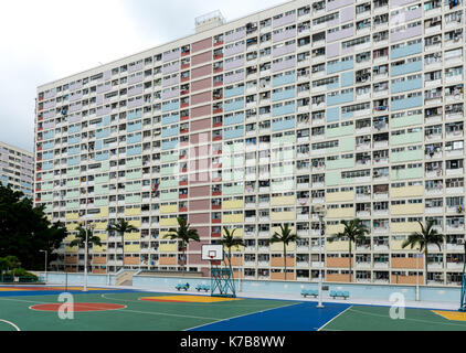 Choi Hung Estate, un des plus vieux quartiers de Hong Kong. Il est situé dans le district de Wong Tai Sin Kowloon. Hong Kong. Voir à partir de S Banque D'Images