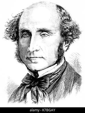 John STUART MILL (1806-1873) économiste anglais vers 1870 Banque D'Images