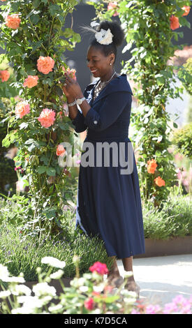 La photo Doit Être Créditée ©Alpha Press 079965 23/05/2016 baronne Floella Benjamin au RHS Chelsea Flower Show 2016 tenu à l'Hôpital Royal de Chelsea, Londres. Banque D'Images