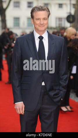 La Photo Doit Être Créditée ©Kate Green/Alpha Press 079965 11/04/2016 Colin Firth Eye Dans Le Sky Uk Premiere Curzon Mayfair Londres Banque D'Images