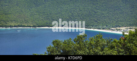 Vue sur Andisamos beach à Kefalonia, Grèce Banque D'Images