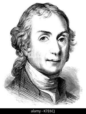 Joseph PRIESTLEY (1733-1804) chimiste anglais, théologien et théoricien politique Banque D'Images