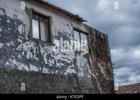 Maison brûlée dans Pedrogão grande Banque D'Images