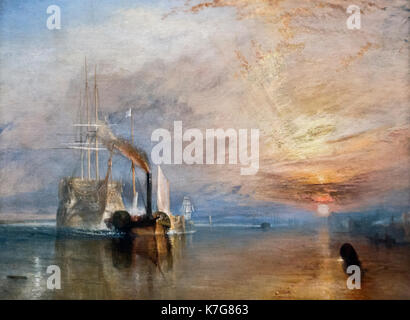 Joseph Turner : Les combats Temeraire (1839) Banque D'Images