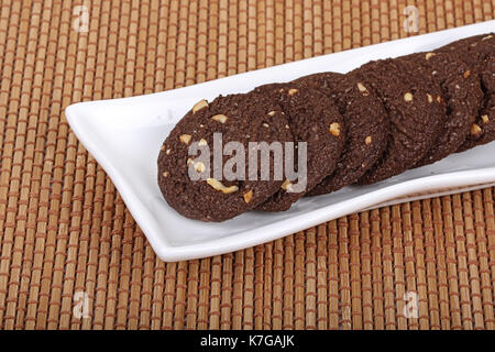 Les cookies au chocolat, les cookies, les cookies sur blanc, des biscuits, chocolat artisanal cookies, biscuits au chocolat, biscuits choco Banque D'Images