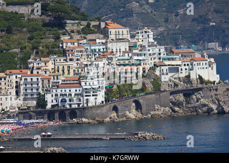 Amalfi, Italie, le 11 août 2014 : côte amalfitaine Banque D'Images