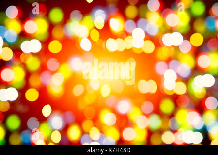 Colorful bokeh flou. sortir des couleurs floues de la nuit. Banque D'Images