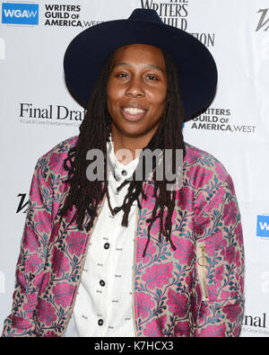 Lena Waithe assiste à la discussion de groupe sublime Primetime 2017 de WGAW, Writy-nominé Writers Guild Theatre septembre 15,2016 Beverly Hills, Californie. Banque D'Images