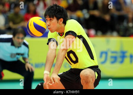 Osaka, Japon. 15 sep, 2017. shuzo yamada (JPN) volley-ball : fivb world grand Champions Cup 2017 Men's match entre le Japon 1-3 de l'Italie à l'osaka centre municipal de sports à Osaka, Japon . Crédit : naoki nishimura/aflo sport/Alamy live news Banque D'Images