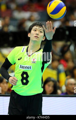 Osaka, Japon. 15 sep, 2017. masahiro yanagida (JPN) volley-ball : fivb world grand Champions Cup 2017 Men's match entre le Japon 1-3 de l'Italie à l'osaka centre municipal de sports à Osaka, Japon . Crédit : naoki nishimura/aflo sport/Alamy live news Banque D'Images