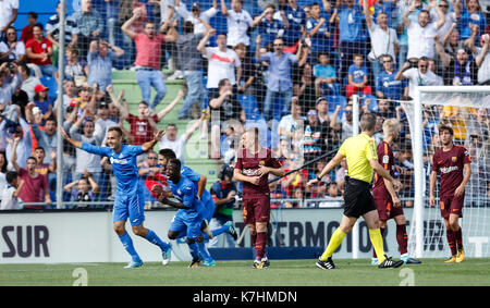 Getafe, Espagne. 17 Septembre, 2017. LaLiga correspondance entre Getafe et le FC Barcelone au Coliseum Alfonso Pérez, Getafe, Madrid. © ABEL F. ROS/Alamy Live News Banque D'Images