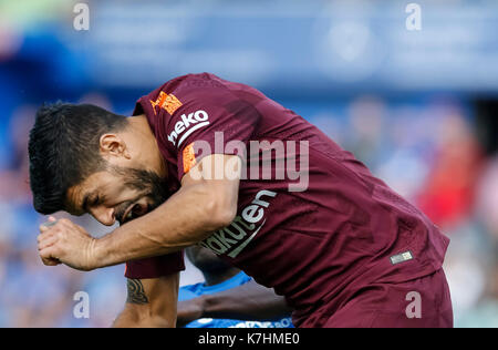 Getafe, Espagne. 17 Septembre, 2017. LaLiga correspondance entre Getafe et le FC Barcelone au Coliseum Alfonso Pérez, Getafe, Madrid. © ABEL F. ROS/Alamy Live News Banque D'Images