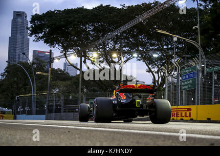 Singapour, Singapour. 16 septembre 2017. Sports motorisés : FIA Formula One World Championship 2017, Grand Prix de Singapour, #3 Daniel Ricciardo (AUS, Red Bull Racing), | Verwendung weltweit crédit : dpa/Alay Live News Banque D'Images