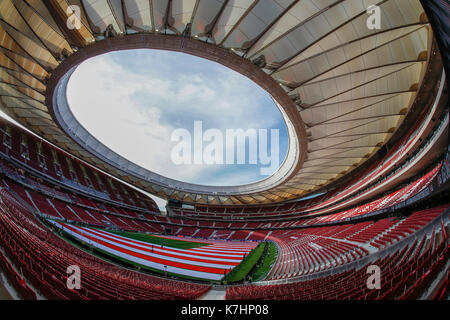 Inauguration de la Metropolitan Wanda Stadium. La Liga entre l'Atlético de Madrid vs Malaga CF au stade Wanda Metropolitano de Madrid, Espagne, le 16 septembre 2017 . Banque D'Images