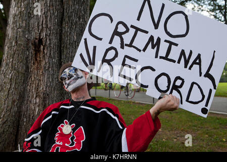 Samedi, Septembre 16th, 2017, Washington, DC USA : Juggalos recueillir sur le National Mall à protester contre le département américain de la Justice et le FBI les répertoriant comme un 'gang hybrides plus ou moins organisé." Banque D'Images