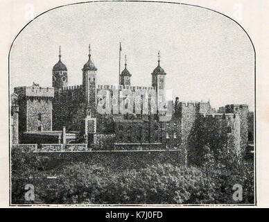 La tour de Londres tel qu'il était en 1914 Banque D'Images