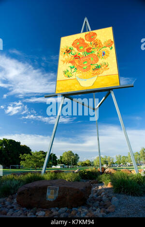 Fresque de tournesol, l'émeraude, le Queensland central Banque D'Images