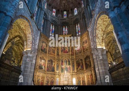 Détail de l'intérieur de la cathédrale catholique romaine de la cathédrale d'avila, Avila, Espagne Banque D'Images