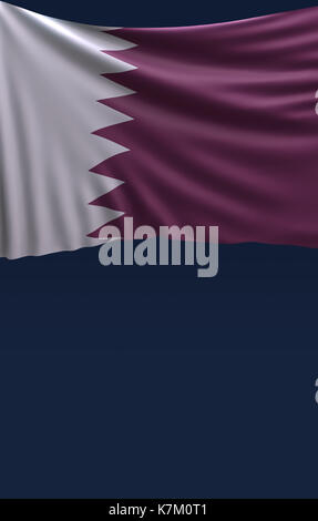 Abstract Qatar Qatar drapeau, rendu 3D (art) Banque D'Images