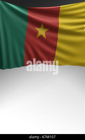 Abstrait 3D drapeau Cameroun, Cameroun couleurs Afrique (rendu 3D) Banque D'Images