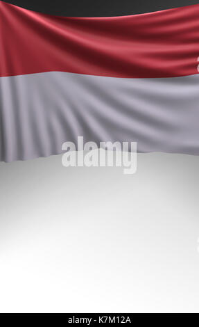 Indonésie drapeau drapeau indonésien, de rendu (Render 3d) Banque D'Images