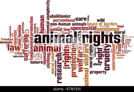 Animal Rights mot concept cloud. vector illustration Illustration de Vecteur