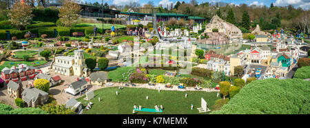 Panorama de miniland lego dans le parc à thème Legoland Windsor, Angleterre Banque D'Images