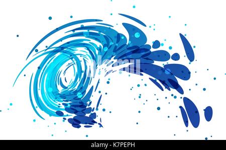 Splash sur fond blanc Illustration de Vecteur