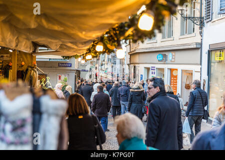 Zurich, Suisse - 10 décembre 2016 : les rues de Zurich Banque D'Images