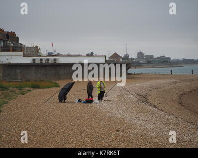 Sheerness, Kent, UK. Sep 17, 2017. Météo France : un ciel couvert, Misty, gris et un peu froid matin de Sheerness. Credit : James Bell/Alamy Live News Banque D'Images