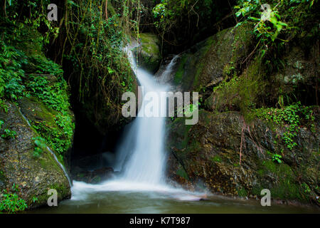 Petite cascade blanc pur et frais Banque D'Images