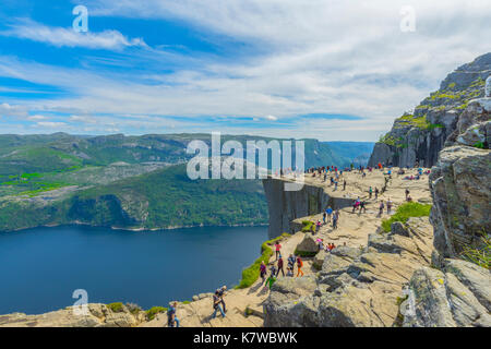 Preikestolen, flåm, Norvège Banque D'Images