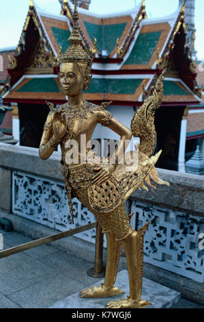 Kinara mythologique,Temple du Bouddha d'Émeraude, Grand Palace, Bangkok, Thaïlande Banque D'Images