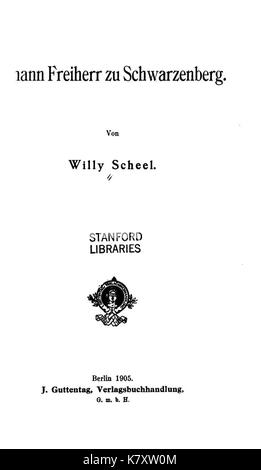 Johann Freiherr zu Schwarzenberg (Scheel) p 003 Banque D'Images