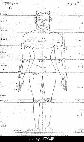 Indian murti (statue) conception de forme 05 posture proportions Banque D'Images