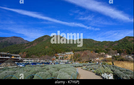 Yamanashi, Japon - Dec 4, 2016. vue de kawaguchiko township à Yamanashi, au Japon. la topographie naturelle de la région de Yamanashi est populaire pour tou Banque D'Images